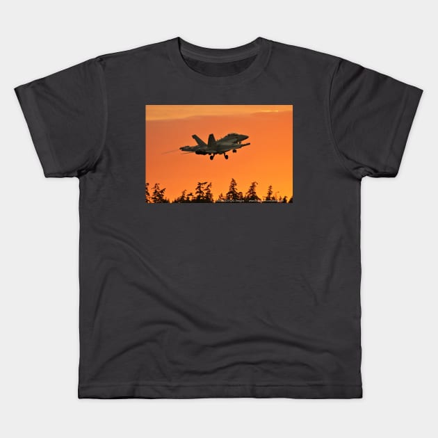 F/A-18 Dusk 2 Kids T-Shirt by acefox1